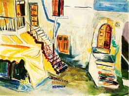 schiefe Treppe